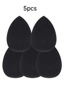Large Size Black Makeup Sponge, Soft & Fine Texture, Suitable For Liquid Foundation Application & Concealing, Works For All Skin Types, Great Gift For Christmas & New Year