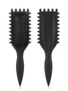 卷发梳，气垫防毛躁梳，抚平毛躁，增强卷发清晰度，不再飞散，非常适合卷发，家庭和旅行使用，发刷，梳子，美发工具，理发沙龙美容旅行必备品、返校、旅行度假必备品、女士发饰 - 彩色 - 查看 12