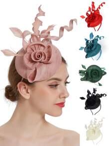 1pc Fascinator Hat Women Folding Accessories Freely Pillbox Hat Kentucky Derby Fascinator Hat Girls Back To School Peacock Feather Fascinator Tea Party Accessories,Hair Accessories,Derby Hat Mini Hats Tiny Hats Mini Top Hat Mini Cap, School Stuff, Gifts, Wedding, Classy, Festival Outfits, Rave Accessories - Multicolor - View 1