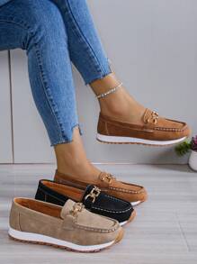 Women's Popular New Loafers, Spring/Summer New Arrival British Style Slip-On Casual Shoes, Retro Flat Non-Slip Comfortable Driving Shoes, Breathable Comfortable Lining Baseball Shoes For Outdoor Travel Leisure