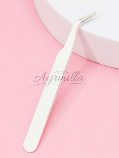 White Minimalist Eyelash Tweezers, Straight And Angled Tips, Two Styles Available, Finely Designed To Meet Various Needs. Thickened Steel Material, High Hardness, Good Elasticity, Durable. Comes With Protective Cover To Avoid Hand Injury. Comfortable Fit.