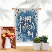 [Polyester Garden Flag]1pc Vibrant Spring Welcome Garden Flag, Father's Day Flag, Floral, Love Element, Two-Sided Garden Flag, , Ideal For Outdoor Yard And Lawn Decor, Farmhouse Holiday Design, 12 X 18 Inches, No Flagpole Included Gifts Birthday Graduation