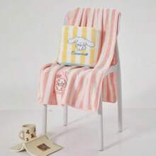 Sanrio 1/2pcs Sanrio Kuromi Bath Towel Coral Fleece, More Absorbent Than, Portable, Large Cute Towel For Bathing, Face Washing, Cartoon Hair-Drying Towel Back To School