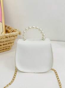 Butterfly & Pearl Decor Meisjes Stijlvolle Messenger Bag, Schattige Cross-Body Schoudertas