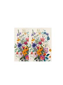 Outdoor Colorful Flower Garden Flag, Spring And Summer Garden Flag, Bright Flower Printing, Outdoor Lawn And Courtyard Flag Decoration, Excluding Flagpoles, 12*18inch Birthday Decorations Wedding Decor Party Decor Banner Gifts Graduation