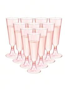 25Pcs/50Pcs Champagne Flutes Plastic Silver Champagne Glasses Clear Reusable Champagne Flutes Crystal Champagne Flutes Plastic Glasses Plastic Toast Flutes For Weddings Party Glasses - Multicolor - View 8
