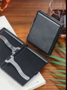 1pc Personalized Cigarette Box, Groomsman Gift Box, Gift For Man, Engraved Wood Box, Wedding Bridal Gift, Best Man Gift, Party Gift Box, Men's Box,Custom Photo Printed Cigarette Case Christmas Groomsmen Best Man Boyfriend Husband Retirement Gifts - Black - View 5