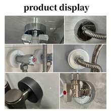 1/3件套ABS淋浴龙头连接器，可调节墙角阀盖板，适用于厨房和浴室龙头配件 - 彩色 - 查看 8