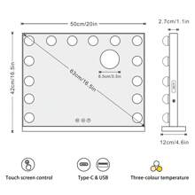 Favourite Gift Hollywo0d Mirror Vanity Make Up Mirror With 14 Lights LED USB  Mirror UK - White - View 9