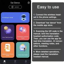 M75 [Real-Time Translation Earbuds] Two-Way Real-Time Translation Earbuds - 150 Languages And Accents Language Translation - Wireless APP Online Instant Voice Free Translation Function For Travel, Business And Study - 黑色 - 查看 10