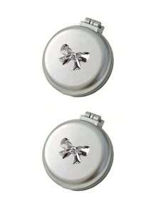 Featuring A Silver Bow Decoration 2-In-1 Foldable Comb & Makeup Mirror – Portable,Exquisite Bow Decoration, Tabletop, Contemporary Beauty Tool For Travel,Folding Comb With Makeup Mirror, Easy To Carry, Perfect For Travel Outgoing Use