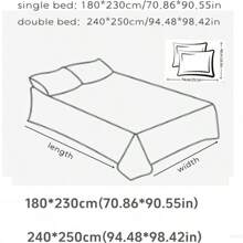 Set di biancheria da letto da 3 pezzi: 1 lenzuolo + 2 federe, angoli con balze in pizzo floreale, adatto per letto singolo 180*230 o letto matrimoniale 240*250, utilizzabile in tutte le stagioni