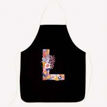 Flower Letter Series Printed Cute Party Party Wedding Polyester Peach Skin Velvet Printed Apron