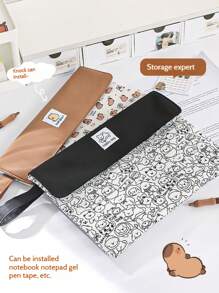 Fabric Large Capacity Book & Exam Paper Storage Bag: Mainly For Students, Suitable For Classrooms, Studies, Dorms, Etc., Can Easily Store Textbooks And Exam Papers, Also Convenient For Moving Or Carrying During Vacations.,Back To School,School Supplies