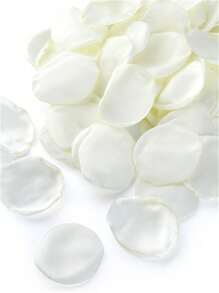 50/100/300/500/1000pcs Silk Rose Petals, Wedding Flower Petals, White Petals, Artificial Rose Petals, Proposal Basket, Aisle, Bridal Shower, Table Decor - White - View 7