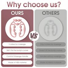 U型普拉提肌肉放松滚轮，身体及腿部塑形按摩滚轮，抗橘皮组织按摩工具，瑜伽训练器材 - 9輪 - 查看 3