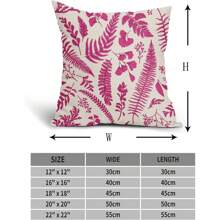 1pc Imitation Linen Pillowcase  Leaf Plant Pillow Covers 18X18 Inch  Green Tropical Fern Herbs Botanical Leaves Floral Decorative Pillow Cases Vintage Cushion Case Farmhouse Home Decor For Couch Sofa Porch Outdoor