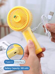 AOYI Portable Fan Handheld, Mini Personal Fans With Desktop Base, 3-Speed Adjustable, 500mAh Rechargeable Fan, Summer Cooling For Outdoor Office Traveling Walking Beach, Hot Weather Cool Essentials For Working Studying - 彩色 - 查看 5
