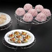 1 件式烹饪架多功能不锈钢网格烤架蒸架，适合空气炸锅压力锅罐头 - 彩色 - 查看 2
