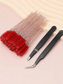 Bộ dụng cụ chuốt mi nhiều màu AYRMILLA gồm 50 cọ mascara và 2 nhíp, bộ dụng cụ uốn mi hoàn chỉnh và tiện lợi - Nhiều màu - Xem 15