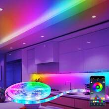 1 PC Colorful RGB-IC Light Strip For DIY, With Color Chasing Effect, USB Smart Wireless LED Light Strip Controlled By APP For Music Sync Color Changing, Suitable For TV, Computer, Bedroom, And Gaming Monitor, Home Decoration For Living Room, Halloween, Christmas, Wedding, Wall Decoration, Travel, Camping, Parties, Perfect Gift For Birthdays And Christmas