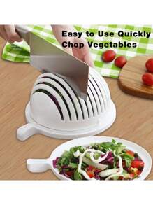 Bol hachoir à salade, emporte-pièce rapide pour couper les fruits et légumes en dés. Trancheuse à pulpe, pour des repas sains et des salades en quelques minutes. Multifonctions pour la cuisine.