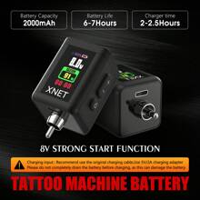 Xnet 1pc Sita 无线纹身机，配备 2000mAh Lupo 纹身电源，无刷电机旋转纹身笔电池，适用于卡式纹身耗材，适合纹身师和初学者使用。 - 黑色 - 查看 3