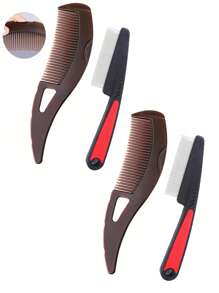 Dandruff Comb, Stainless Steel Fine Tooth Comb, Scalp Psoriasis Comb, Dandruff Remover Comb Scalp Sweep Detoxing Comb, Lice Comb Multifunctional Hairbrush For Scalp Massage Combs For Women Men Kids