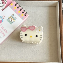 Sanrio [Autoryzowane]Mini Hello Kitty Akrylowe Spinki Do Włosów - Urocze Spinki Do Włosów Grubych, Jednolity Kolor Inspirowany Projektem z Kreskówki