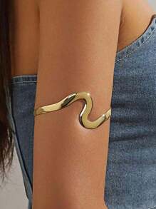 Set de 10 pulseras de metal minimalistas y ajustables, estilo de vacaciones de verano