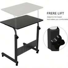 Height Adjustable Mobile Table 40x60-(67-80) Cm Height Adjustable Laptop Table Workstation Laptop Overbed Multi Table