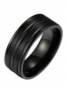 1 Pc Custom 8MM Wide Stainless Steel Multi-Layer Frosted Ring For Men Personalized Jewelry Birthday Party Valentine's Day Jewellery Gift Name Engrave