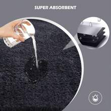 Bathroom Rugs Sets 3 Piece With Toilet Cover Adjustable Bath Rug Set With TPR Non Slip Rubber Backing Solid Tufted Bath Mat Set For Luxury Bathroom Decoration