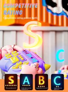 Children's Educational Stress-Relief Dance Challenge Speed Push Music Game Machine, Finger Training Toy Gift