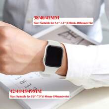38mm, 40mm, 41mm, 42mm, 44mm, 45mm, 46mm, 49mm Correa de reloj deportiva de silicona suave con brillo, unisex, compatible con Ultra, SE, 11, 10, 9, 8, 7, 6, 5, 4, 3, 2, 1 Series - color de la luz de las estrellas - Ver 5