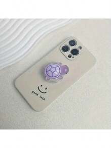 1 pieza Soporte de teléfono con forma de tortuga luminosa, elaborado en material ABS, pequeño, plegable y retráctil, adecuado para smartphones, soporte de teléfono creativo, ideal como regalo para amigos, compatible con iPhone y teléfonos Android, regalo para cumpleaños, familia y amigos, agarre de teléfono deslizante, accesorios de teléfono