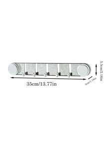 1pc Bathroom Rotating Suction Cup Hook Rack, Wave Pattern Seamless Adhesive Hook, Strong Load-Bearing Capacity, Suitable For Bathroom And Kitchen No-Drill