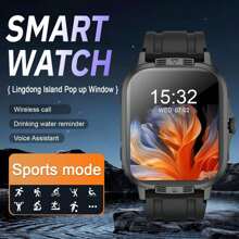 Nieuwe Hot Silicone Band Smart Watch Met 2.01" Full Screen Touch, Bellen/Beantwoorden Telefoongesprek, Stappenteller Calorieënteller, Multi-Sport Modi Afstand Volgen, USB Opladen, Melding Wekker, Compatibel met Iphone & Android Smartphones