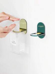 3pcs Bathroom Non Perforated Shower Gel Hanger, Wall Shelf, Can Be Used For Hanging Hand Sanitizer, Detergent, Shower Gel, Shampoo And Other Wall Shelves In The Kitchen And Bathroom.(Some Patches Are Separate Parts. Please Attach Them By Yourself Before Use)