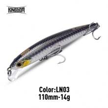 KINGDOM Kingdom Minnow Angelköder 80mm 95mm 110mm schwebend Salzwasser Wobbler Angelköder für Peche Bass Forelle Schleppangeln