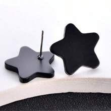 1 Pair Acrylic Premium Frosted Geometric Stud Earrings For Women, Holiday Party Wear Ear Jewelry - Round - View 45