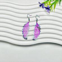 Einzigartige bunte Ohrringe aus Edelstahl mit Quallen- und Blattmotiv - perfektes Geschenk für Frauen, geeignet für den täglichen Gebrauch und besondere Anlässe