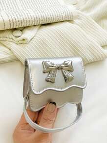 1 szt. Nowa łańcuszkowa modna jednokolorowa dziewczęca torebka na ramię stylowa świeża i prosta kokardka torebka wróżka mała torebka słodki słodki motyl mini dziewczęca torebka młodzieżowa dziewczęca torebka crossbody torebka na szminkę modna mała kwadratowa torebka bardzo odpowiednia na zakupy i randki