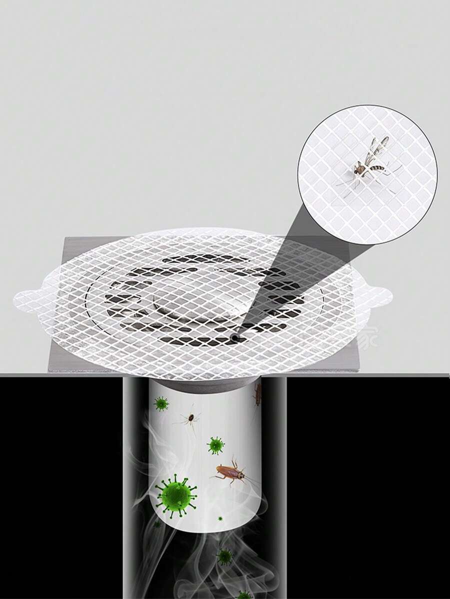 10pcs Disposable Hair Clog Remover Drain Covers, Multi-Purpose Bathroom Kitchen Sink Shower Drain Filter Mesh