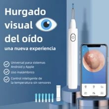 Kit Removedor De Cerumen Visible Para Oído- Portátil- Endoscopio De Oído Visual - 17pz - Blanco- 3.5mm Diámetro De La Cámara Para Adultos Para La Salud Familiar - Blanco - Ver 2