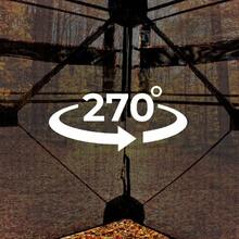 Hunting Blind - Portable Pop Up Ground Blind For 3-4 People With 270° See-Through Windows & Quiet Magnetic Door, Lightweight Design For Outdoor Hunting - Camouflage - View 4
