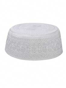 1 pieza Gorra de oración retro bordada para hombres - Ajustable, gorro de punto transpirable, apto para festivales y atuendos tradicionales