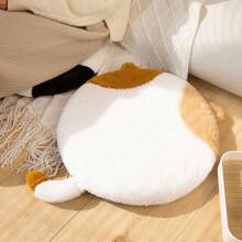1pc Cartoon Cat Slow Rebound Memory Foam Seat Cushion, Anti-Slip Removable Round Chair Pad, Foot Pillow Gifts Birthday Graduation Office Chair Chair Cushion
