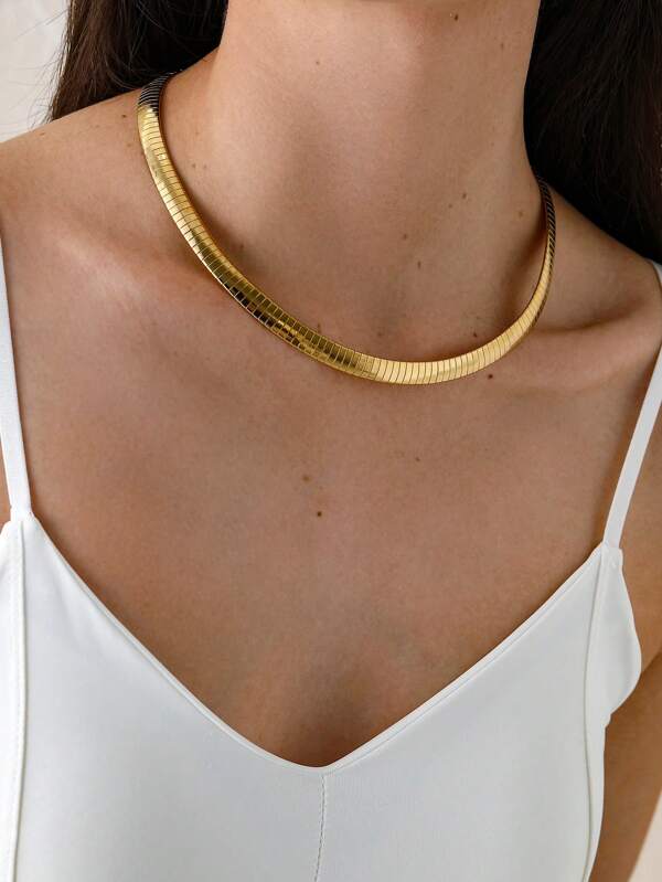 1 pieza Collar de mujer Omega de 8 mm, estilo minimalista popular estilo europeo y americano para uso diario