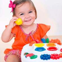 Mesinha Didática Play Time Mesa De Atividades Infantil Cotiplas - Vermelho - Visão 4